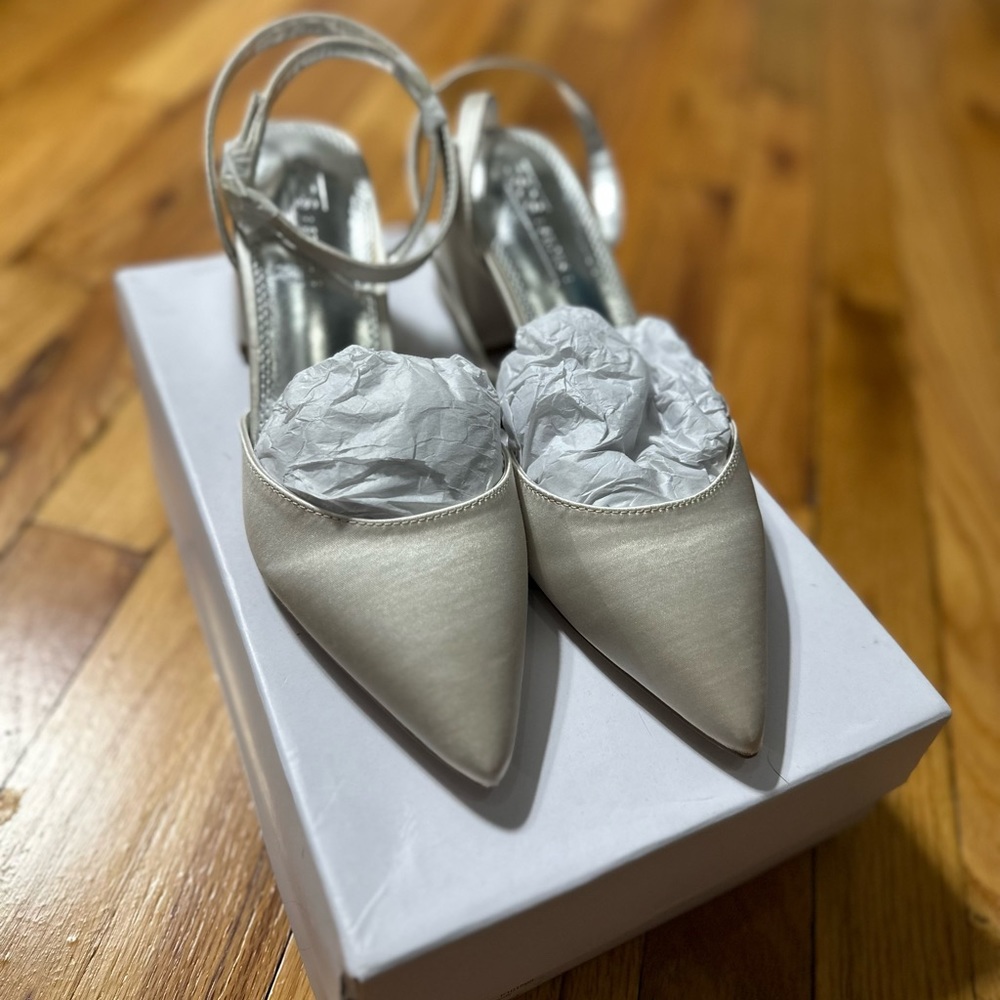 ASOS SCARLETTE Bridal Mid Heels (UK 6, ivory)